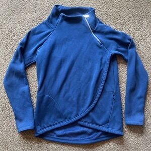 Athleta Asymmetrical Zip High Neck Sweatshirt